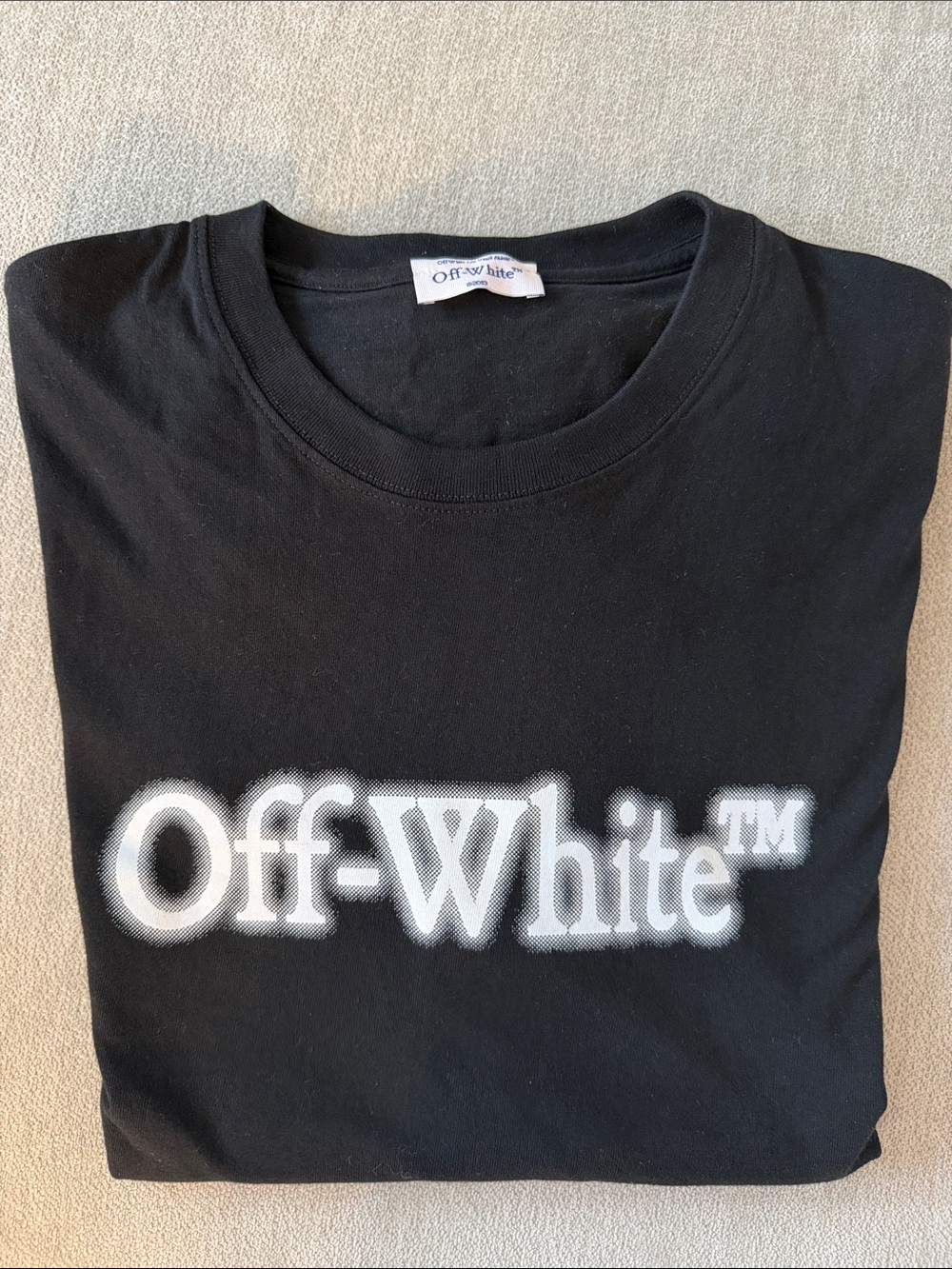 Off-White Black Tee with White Logo